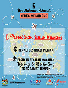 Tips Makanan Selamat Ketika Melancong - infografik 1